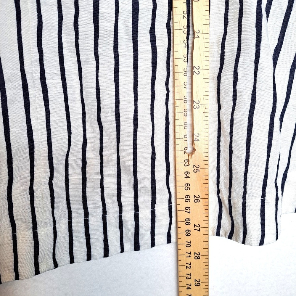 Tory Burch Striped Halter Dress Women XS Blue White Linen Rayon Tassel Tie Beach - Picture 11 of 14